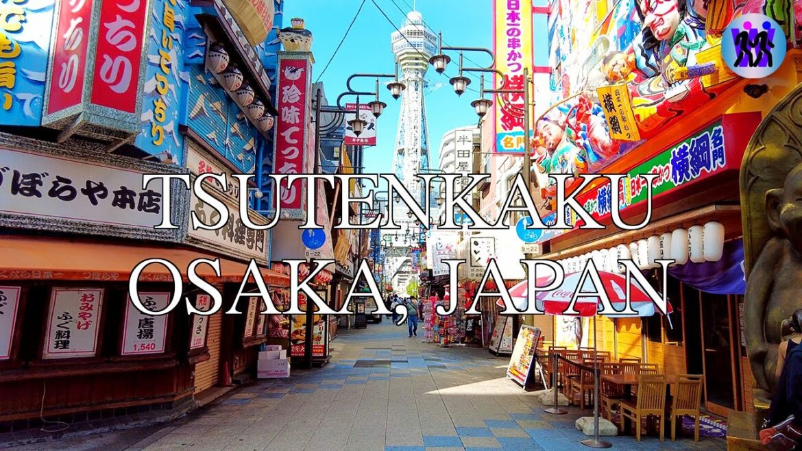 "TSUTENKAKU TOWER 2022" Walking Tour with Music. (4K).