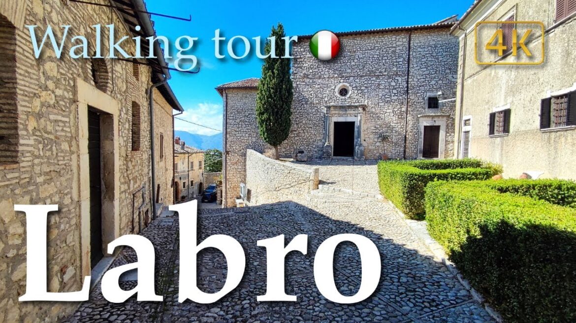 Labro (Lazio), Italy【Walking Tour】History in Subtitles - 4K