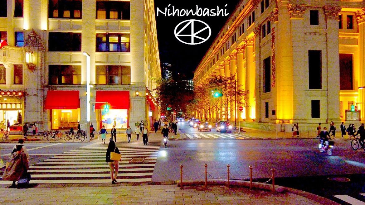 4K 日本橋 中央通り 夜散歩 2022年 東京日本橋