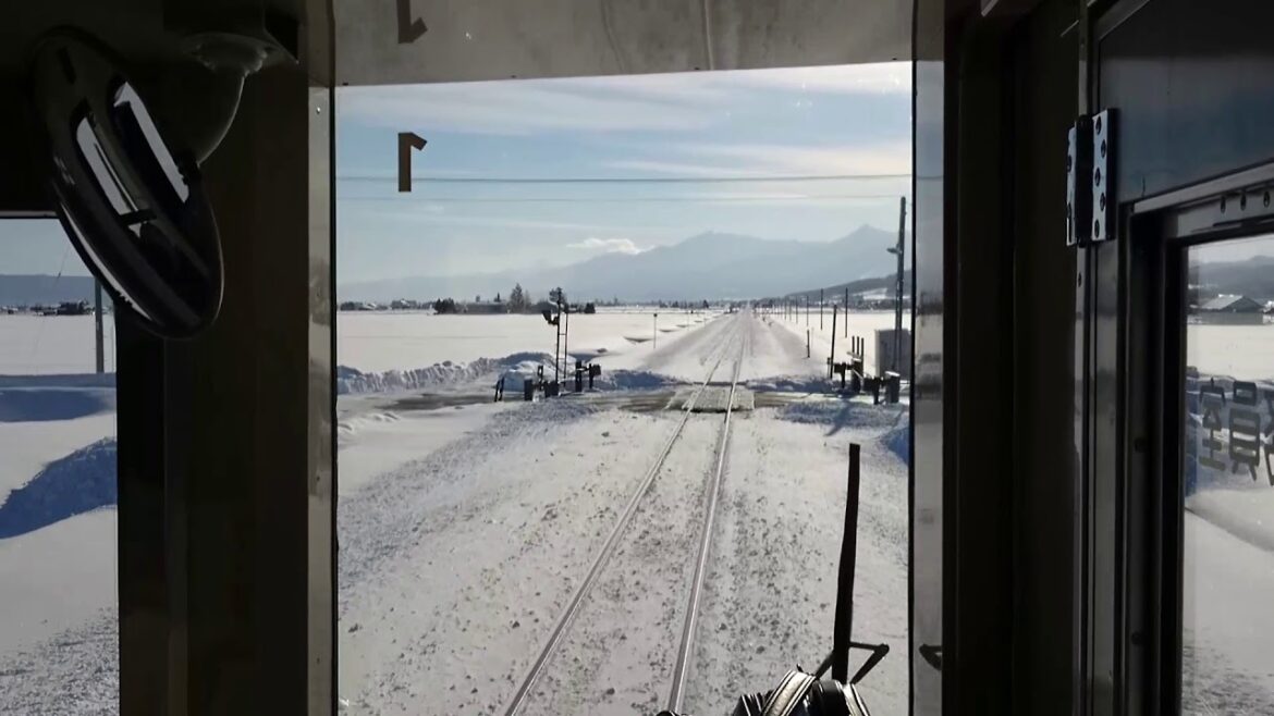 Slow TV JR北海道冬 中富良野 ～西中駅【キハ150形列車旅 】Riding on JR Hokkaido Naka Furano Train  Salju  Xperia z5