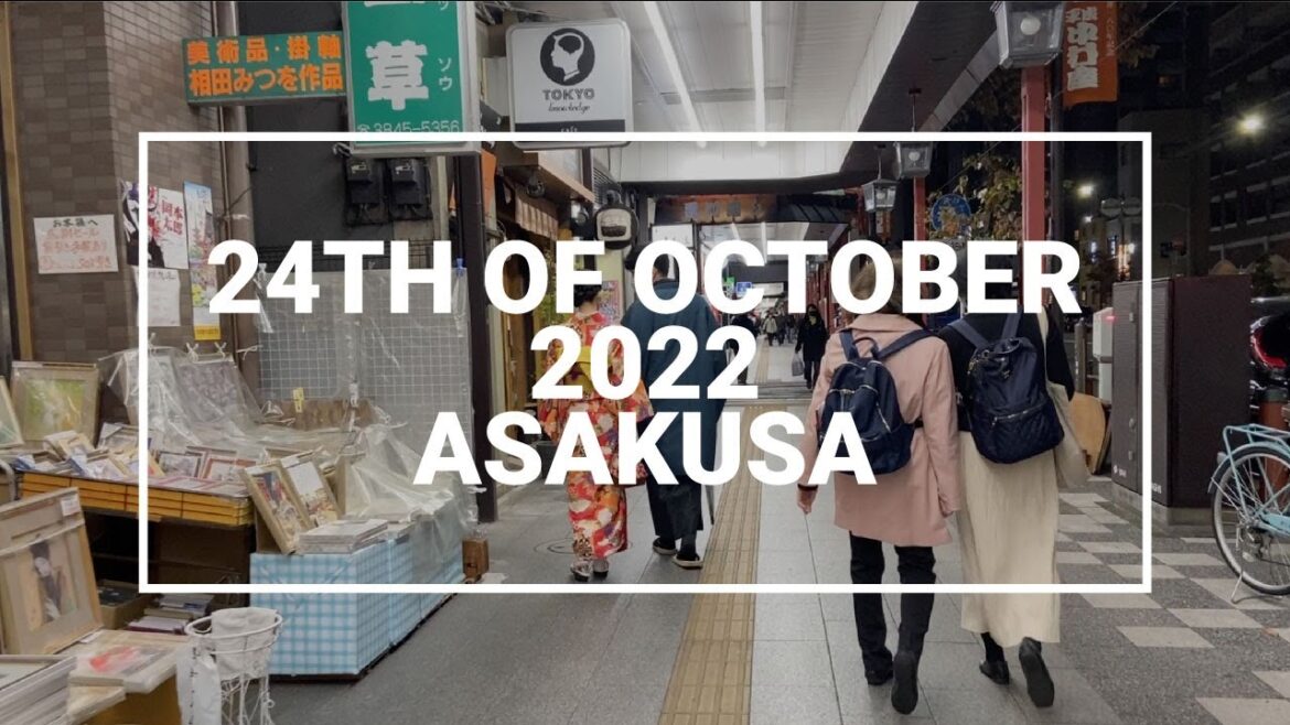 【24th October 2022】4K Tokyo Asakusa Walking Tour Travel Guide / 浅草寺夜散歩