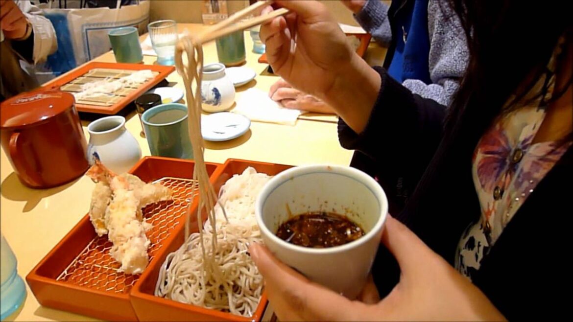 Eating soba