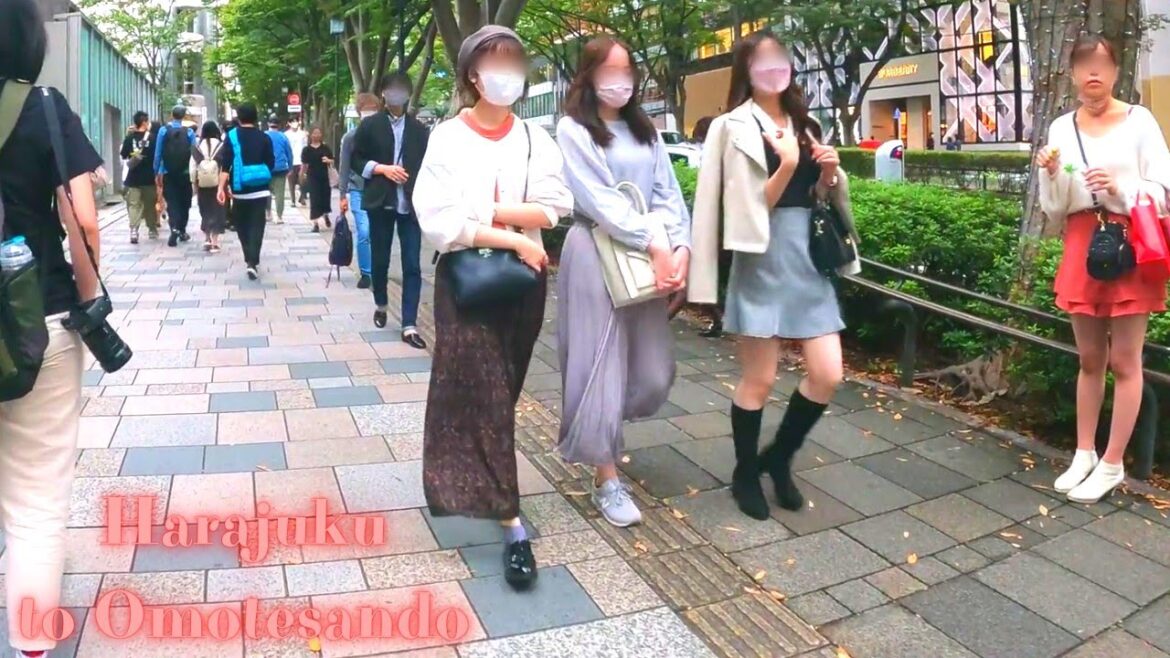 Harajuku to Omotesando Tokyo, in Japan walking tour【4K】10.2022