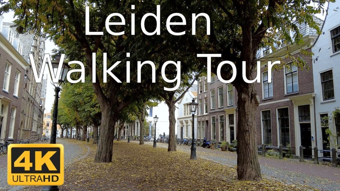 4K First Person View City Walk through Leiden, The Netherlands