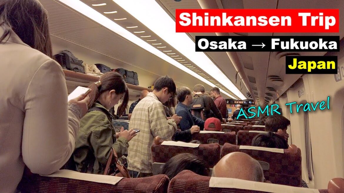 Osaka to Fukuoka Shinkansen, ASMR ⛩️ Explore Japan Trip Travel Vlog, Episode 24