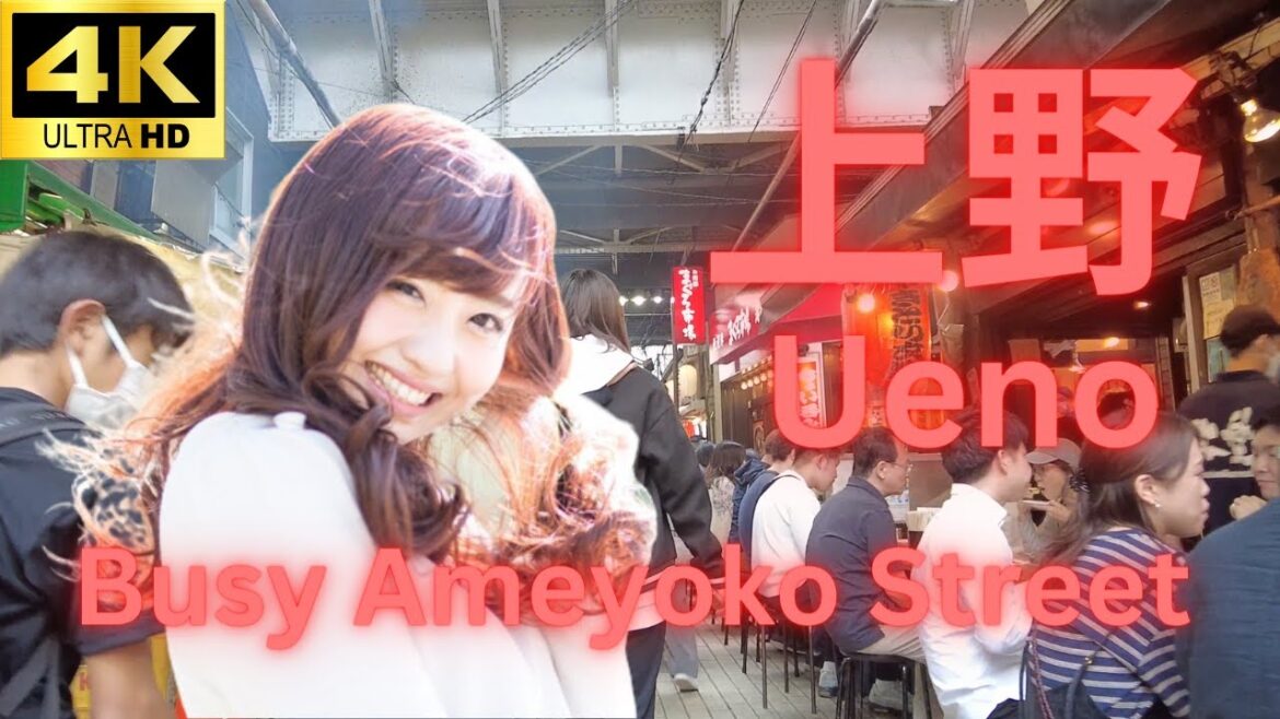【4K HDR】外国人観光客で混み合う・上野・アメ横を散歩しました。Tokyo Ueno Ameyoko crowded street / Tokyo,  ASMR