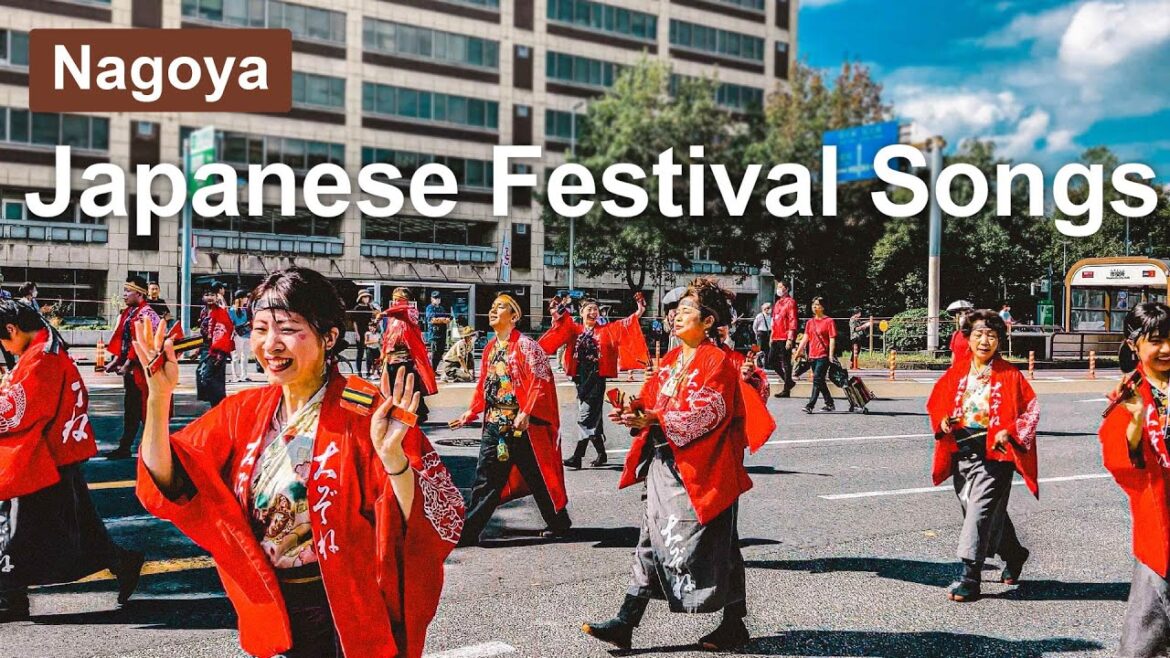 【Nagoya 💖】Walk Japan - Nagoya Japanese Festival Song Parade ASMR 나고야 นาโกย่า