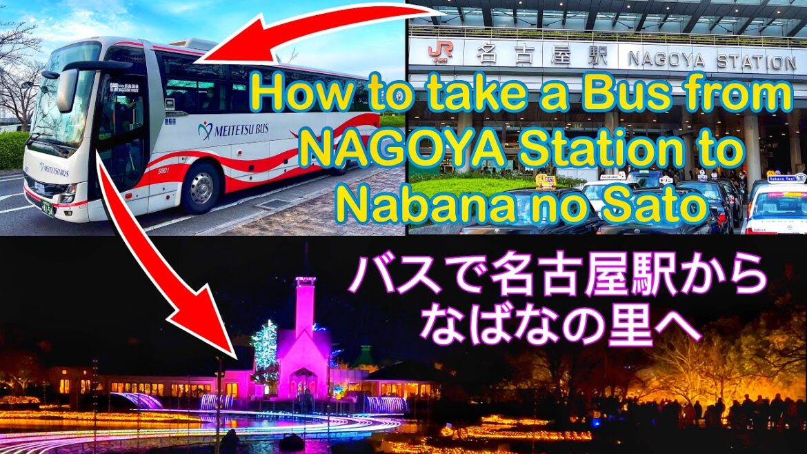 How to take a Bus from Nagoya Station to Nabana no Sato, Japan (4K HDR) バスで名古屋駅からなばなの里へ How to take a Bus from Nagoya Station to Nabana no Sato, Japan (4K HDR) バスで名古屋駅からなばなの里へ