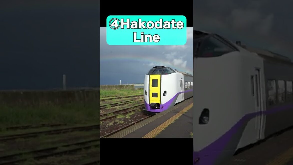 Five railroad lines with beautiful sea views in Hokkaido #shorts