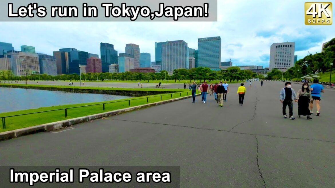 4K 60fps // Let's run in Tokyo,Japan!  Hanzoumon area→ Imperial Palace area→ Sakuradamon Gate