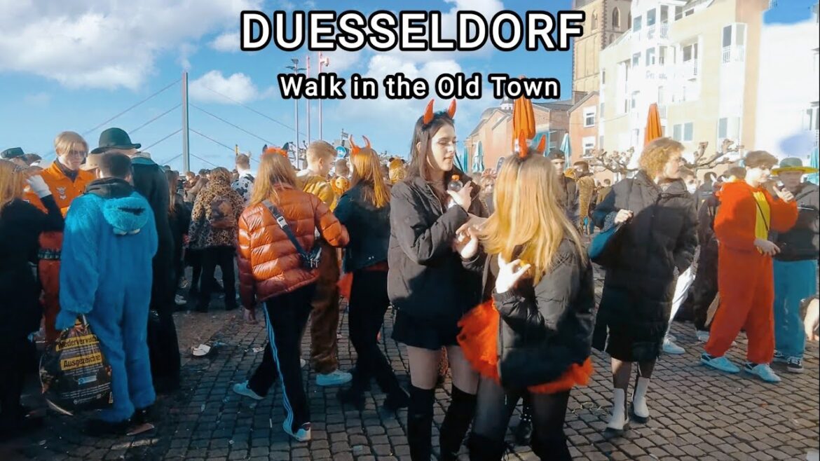 Düsseldorf Germany Walking in the nice Old Town 2022 Watch 4K