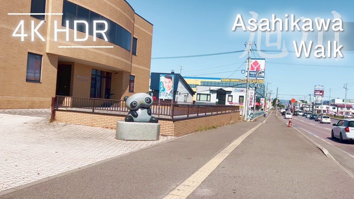 Sunny Japanese Townscape Walk in Asahikawa, Hokkaido, Japan | 4K HDR Sunny Japanese Townscape Walk in Asahikawa, Hokkaido, Japan | 4K HDR