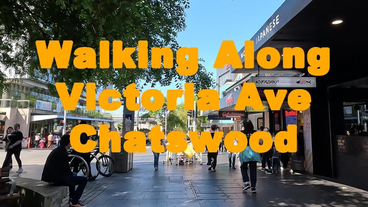 Walking along Victoria Ave, Chatswood, Sydney, New South Wales