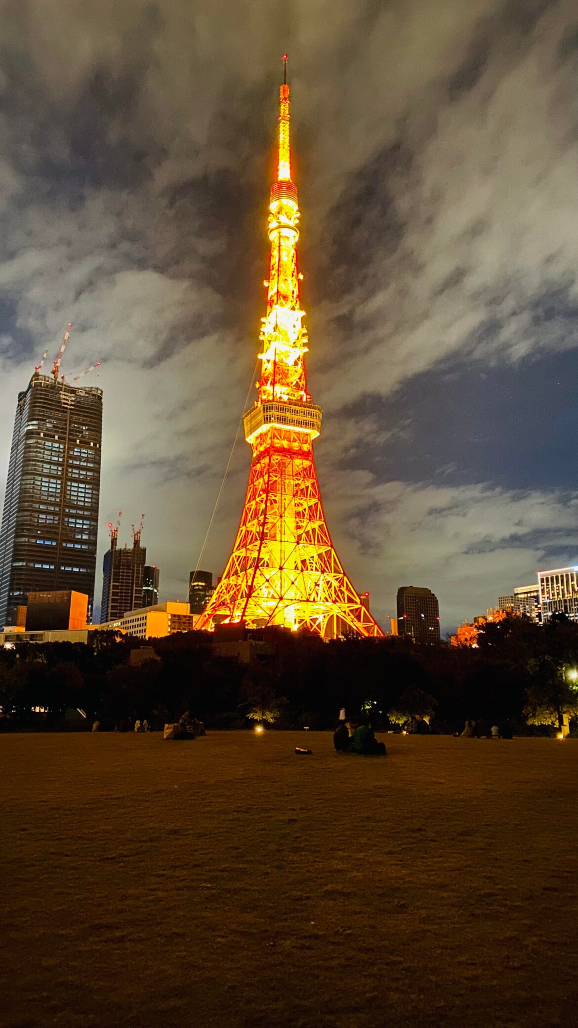 Tokyo tower at night.