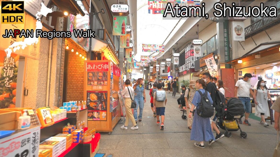 From Kinomiya Station to Atami Station | Atami, Shizuoka | 4K HDR | 静岡県熱海市