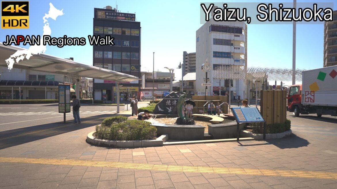 From Yaizu Sta to Yaizu Port | Yaizu, Shizuoka | 4K HDR | 静岡県焼津市