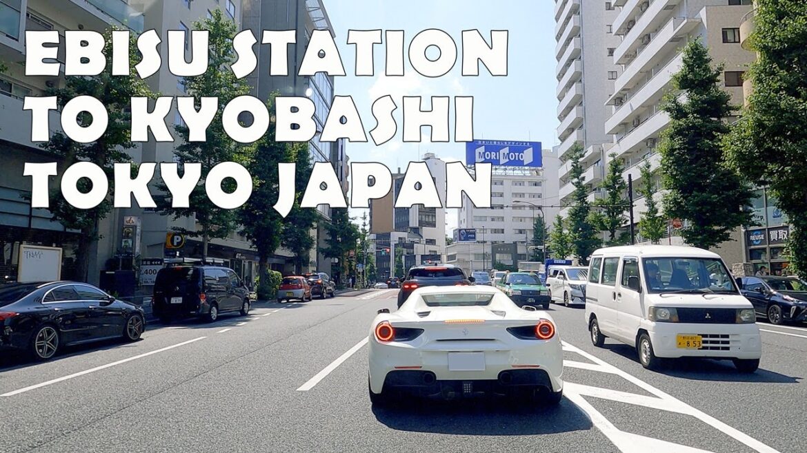 Japan 4K Tokyo Drive - Ebisu Station to Kyobashi (Shibuya City to Chuo City)  ASMR Driving