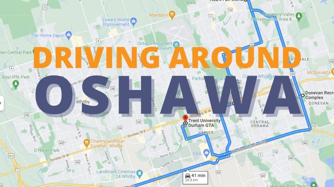 Oshawa City Drive - 4K | Driving Around the City of Oshawa Ontario | Canada Vlog