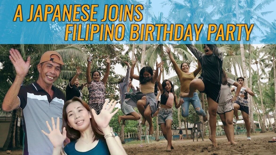 A Japanese Joins Filipino Birthday Party [日本語字幕]