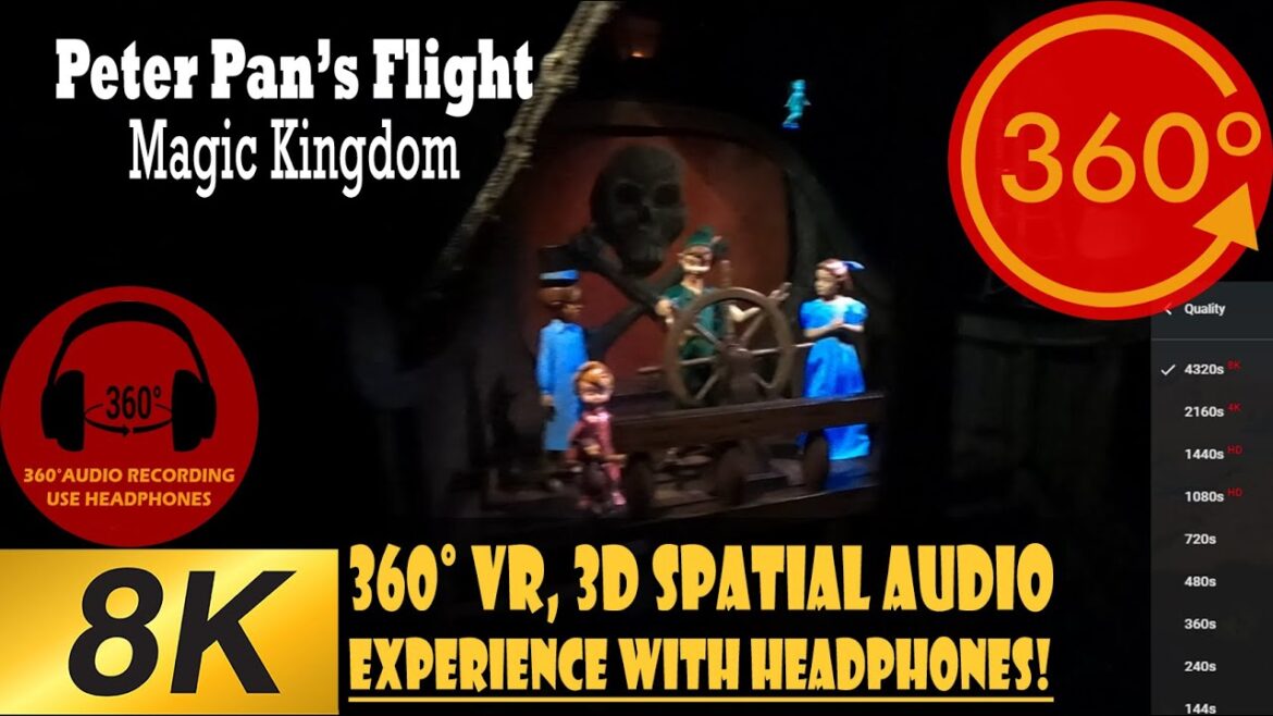 Peter Pan's Flight 8K 360 VR spatial audio Magic Kingdom