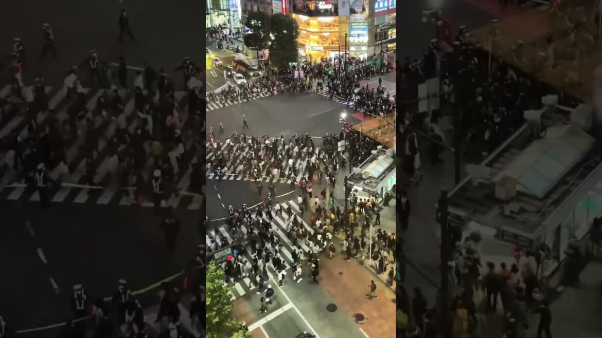 Travel around Japan 渋谷ハロウィン2022年！渋谷スクランブル交差点 #shorts