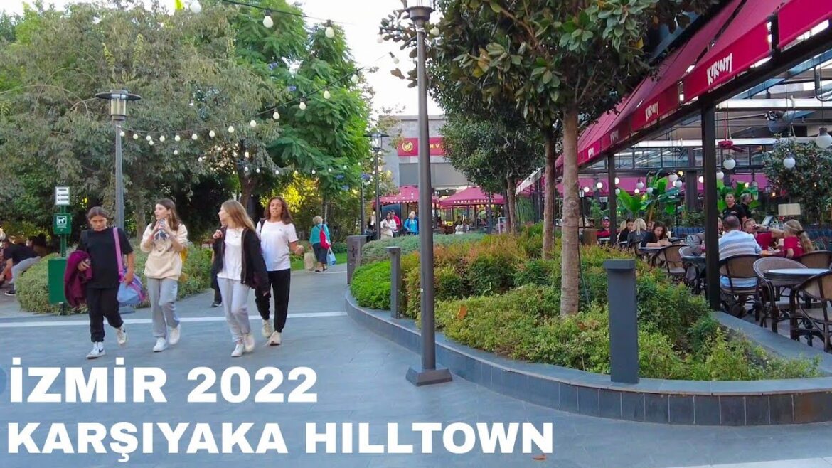 [4K] Karşıyaka Izmir Walking Tour, Hilltown Mall | Izmir Turkey Travel 2022 | Hilltown Avm İzmir