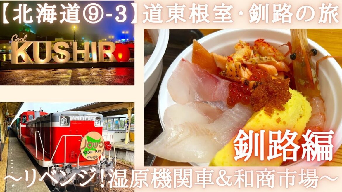 【北海道⑨-3】道東根室・釧路の旅 釧路編～リベンジ！湿原機関車・和商市場勝手丼、ホテルパコ釧路温泉紹介～