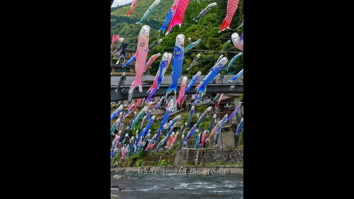 Koinobori Carp Festival at Tsuetate Onsen in Kumamoto, Japan ๐ Koinobori Carp Festival at Tsuetate Onsen in Kumamoto, Japan ๐