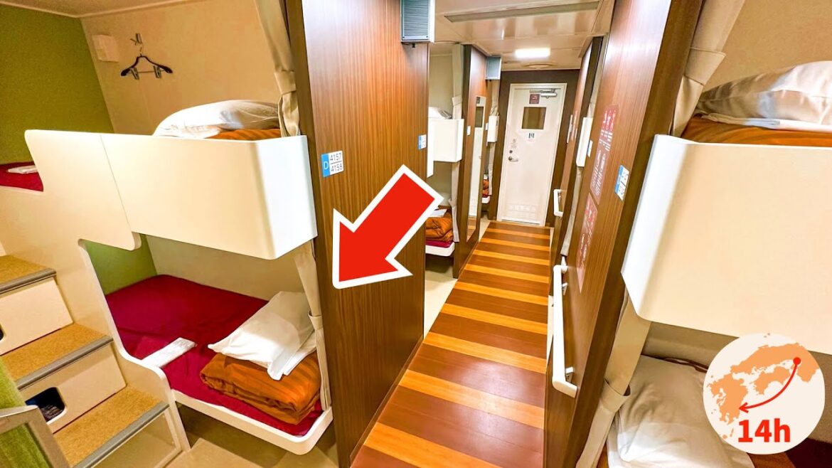 Japan's Newest Overnight Sleeper Ferry 😴🛳 14 Hour Voyage in Dormitory Room TRAVEL VLOG 新造船フェリーろっこう