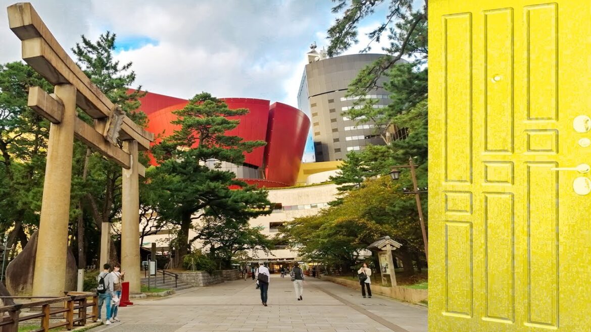 The castle with a shopping mall view
