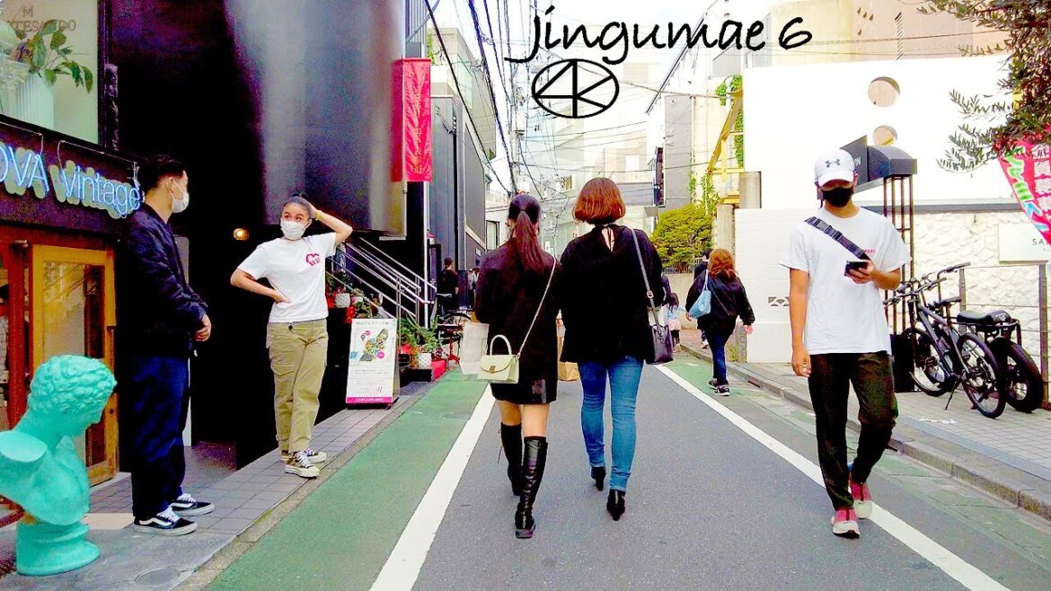 4K 神宮前6丁目から北青山 土曜日散歩 2022年 東京原宿