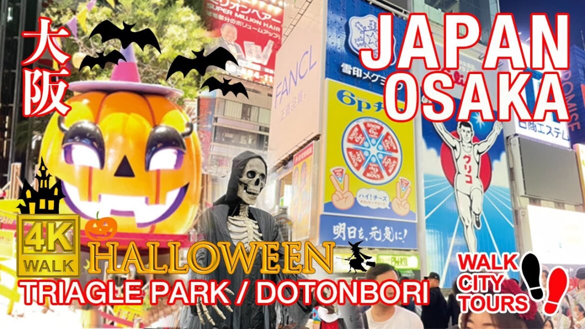 OSAKA HALLOWEEN DAY October,29 2022 [ 4K Walk City Tours ]