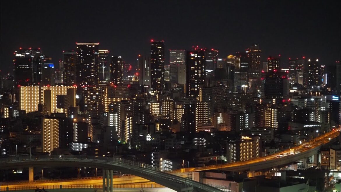 【LIVE】 大阪の街 夜景  晴れ　2022/10/31 ライブカメラ配信 night view＠osaka (BGM: lounge music etc..)