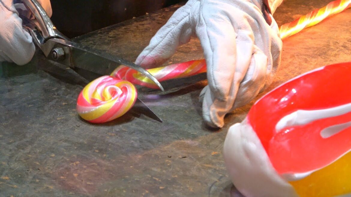 Small lollipop candy How to make "Red and Yellow" - PAPABUBBLE - Japanese sweets