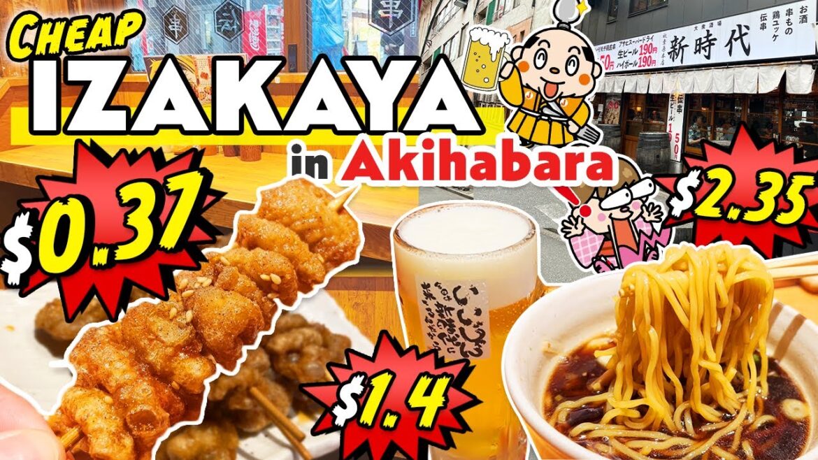 Surprisingly Cheap Izakaya Restaurant in Akihabara / Tokyo Japan Travel Food Tips