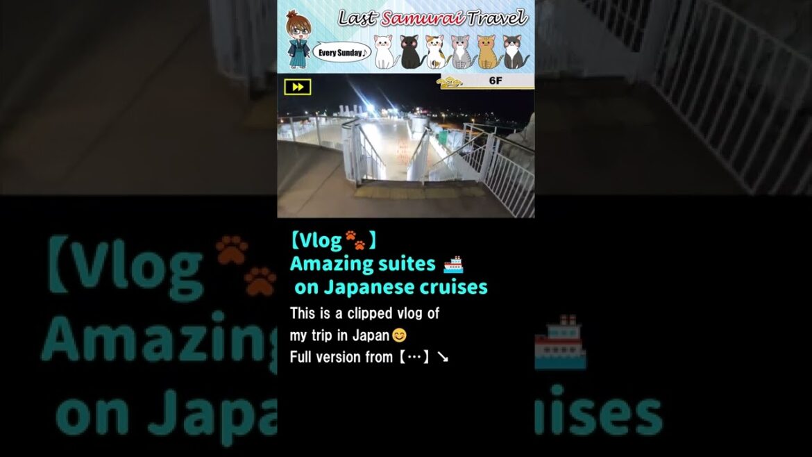 【Vlog🐾】Amazing suites on Japanese ferries🚢🥩🍴🛌🚿#short