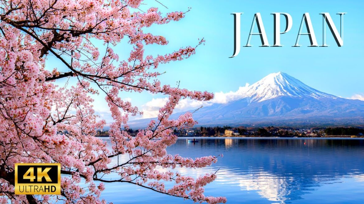 FLYING OVER JAPAN (4K UHD) - Relaxing Music With Beautiful Nature Video