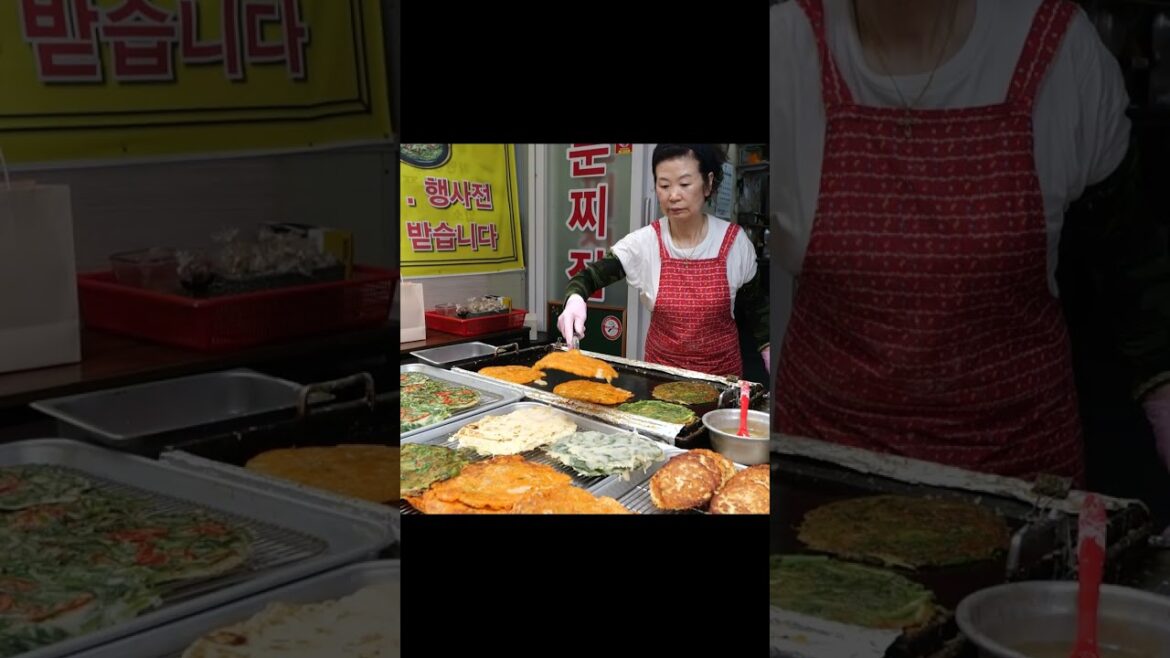 줄서서 먹는 1000원 부추전 대구 관문시장 '관문찌짐' / Crispy Vegetable Pancakes / Korean Street Food #shorts