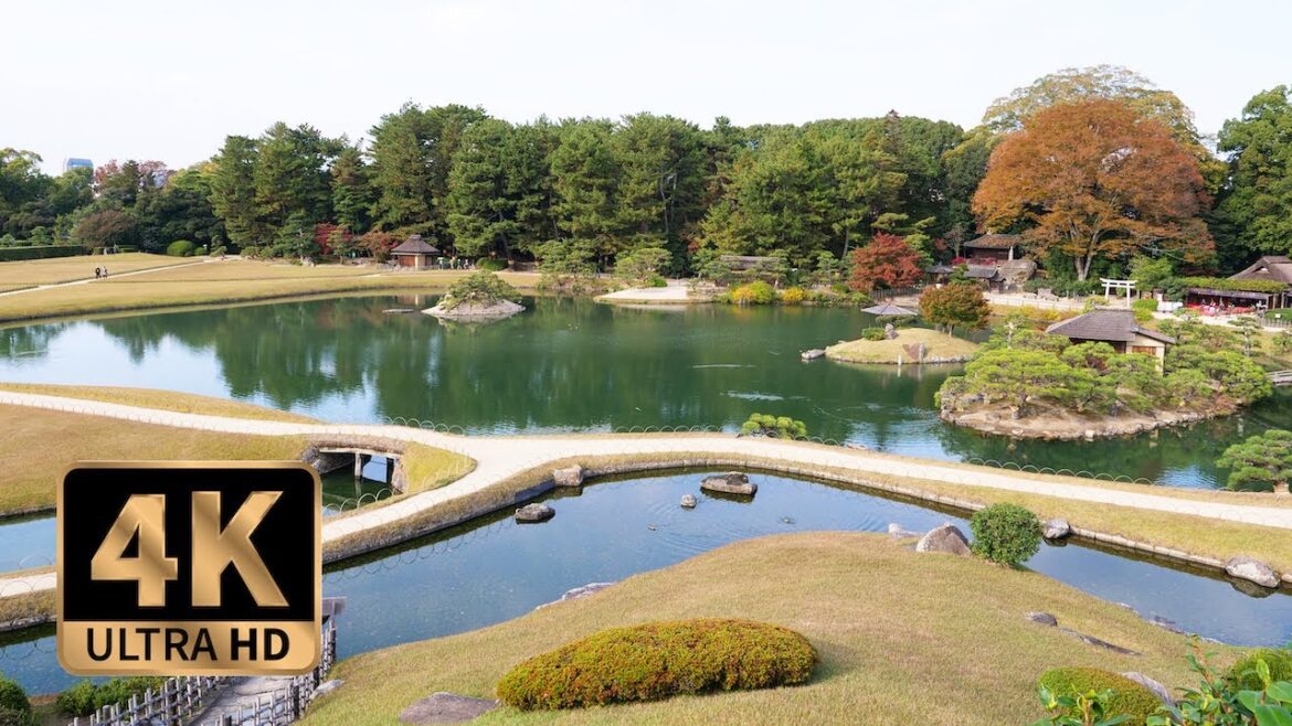 【4K Walk】Famous Japanese traditional Garden "Okayama Korakuen" in Japan 岡山後楽園散策