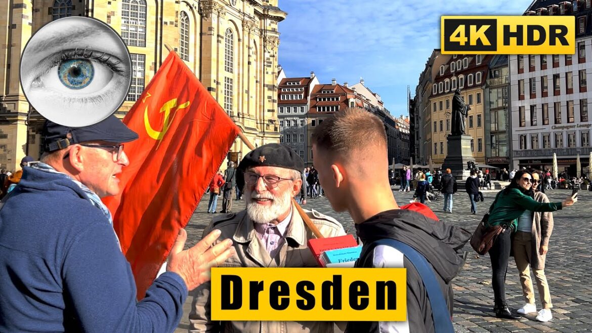 Dresden walking tour 4k: from Prager Straße to Schlossplatz 🇩🇪 Germany HDR ASMR