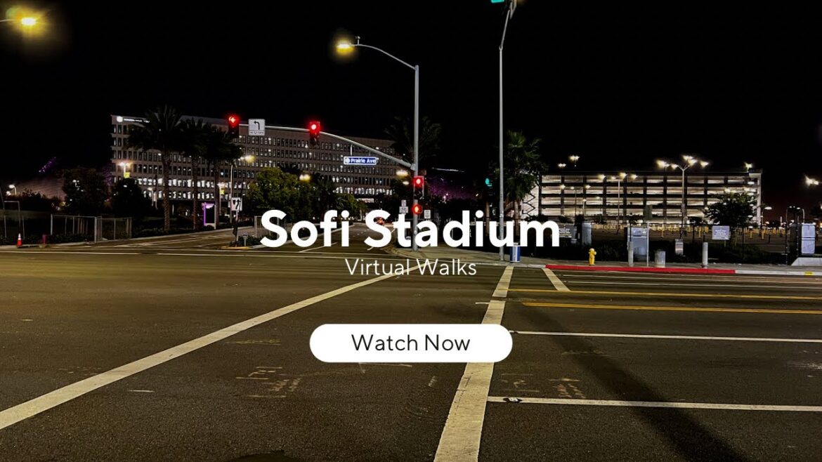 SoFi Stadium Neighborhood Walking Tour at Night in Inglewood California SoFi Stadium Neighborhood Walking Tour at Night in Inglewood California