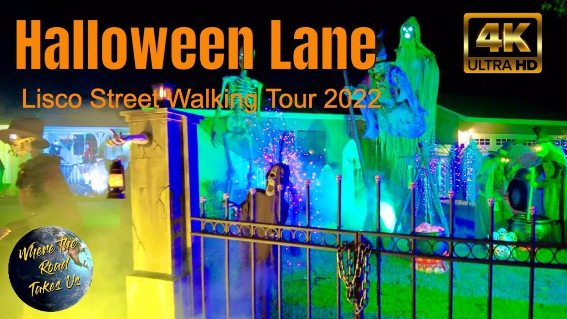 [4K] Happy Halloween! Halloween Lane Walk Through, Lisco Street, Whittier, CA. 2022