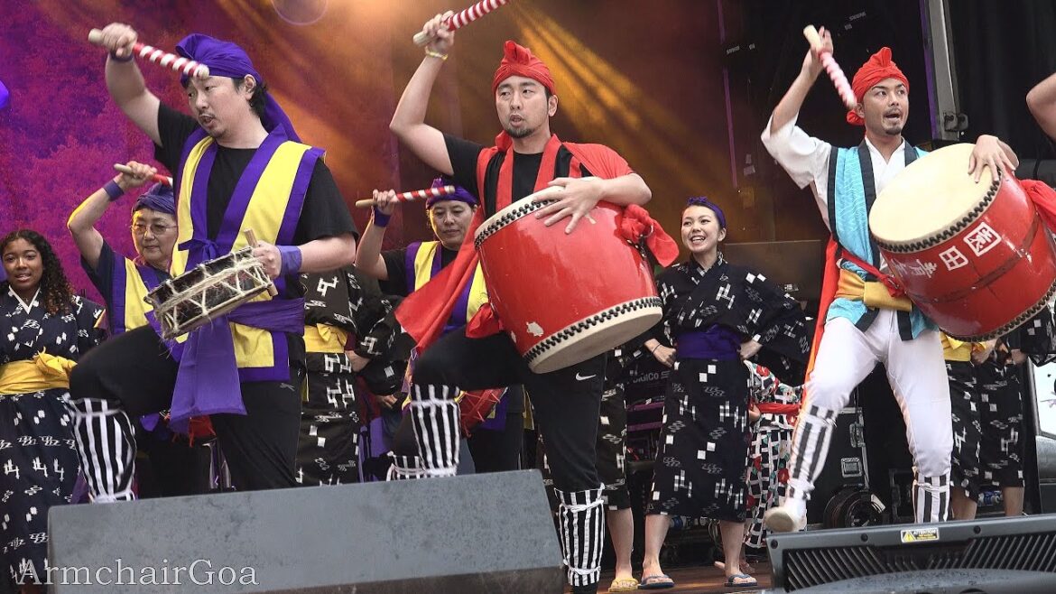日本祭2019 – Okinawa Sanshinkai + Kenjinkai & Sonda Seinenkai Eisa Gp at Japan Matsuri 2019 London