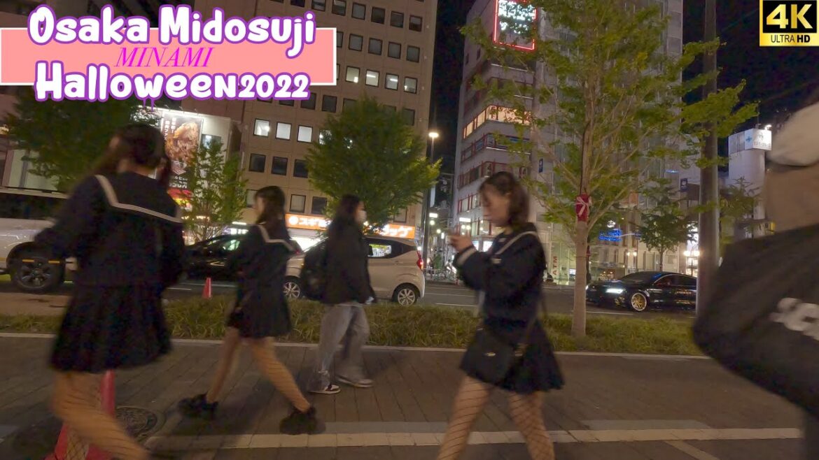 Osaka Midosuji Halloween Night【御堂筋 定点カメラ 4K 2022年10月 日曜夜】fixed point camera #大阪ミナミ #ハロウィーン #大阪道頓堀 Osaka Midosuji Halloween Night【御堂筋 定点カメラ 4K 2022年10月 日曜夜】fixed point camera #大阪ミナミ #ハロウィーン #大阪道頓堀