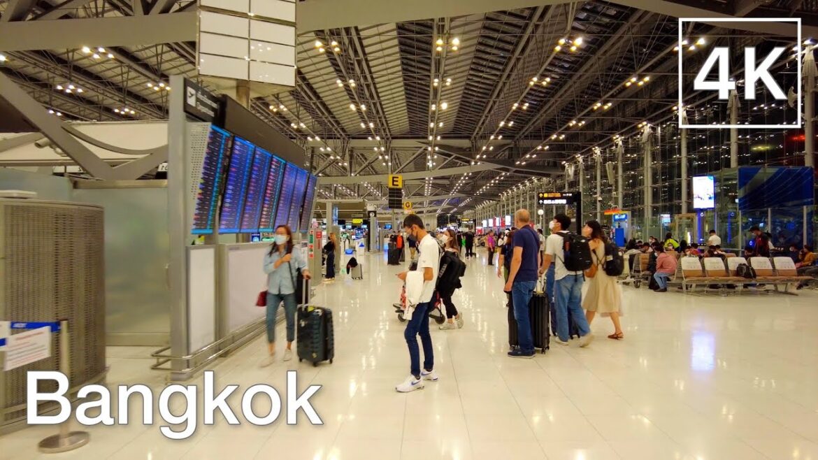Suvarnabhumi Airport | Bangkok International Airport - 4K Walking Tour | Thailand (2022)