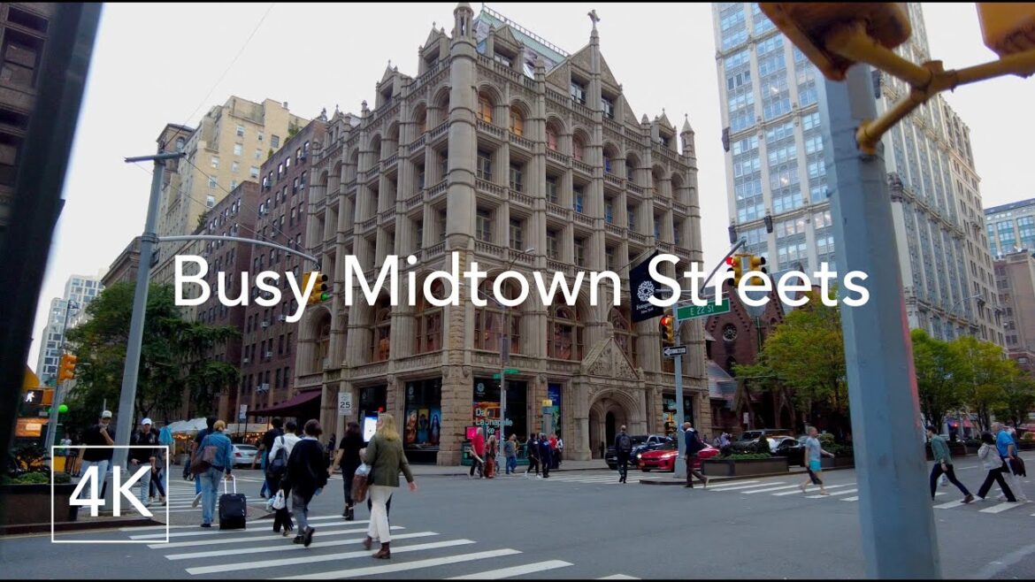 Virtual Walking Tour New York City - Park Avenue & Union Square | 4K