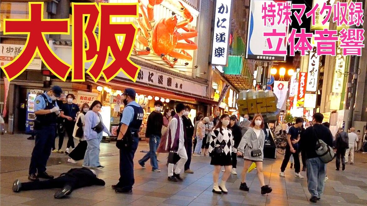 【4K/立体音響】大阪 なんば 道頓堀 平日の夜。20221005 osaka walk