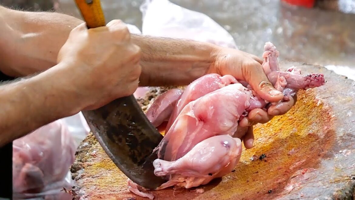 Indian Food - The BEST FRIED CHICKEN in Kashmir! Waza Kokur JJ Foods Srinagar India