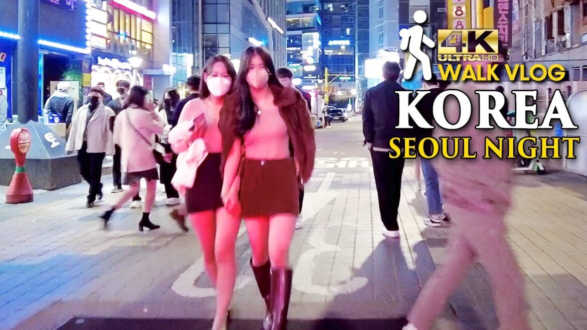 Night Walking Tour Korea 4K - Burning Friday Gangnam Club Street Walk - 불금 강남의 밤길 산책
