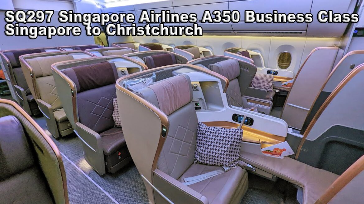 SQ297 Singapore Airlines A350 Business Class Singapore to Christchurch